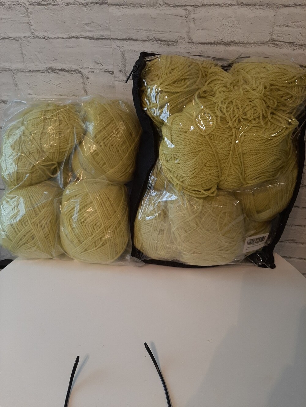 Light Yellow Yarn Skeins - Soft Acrylic Craft Bundle